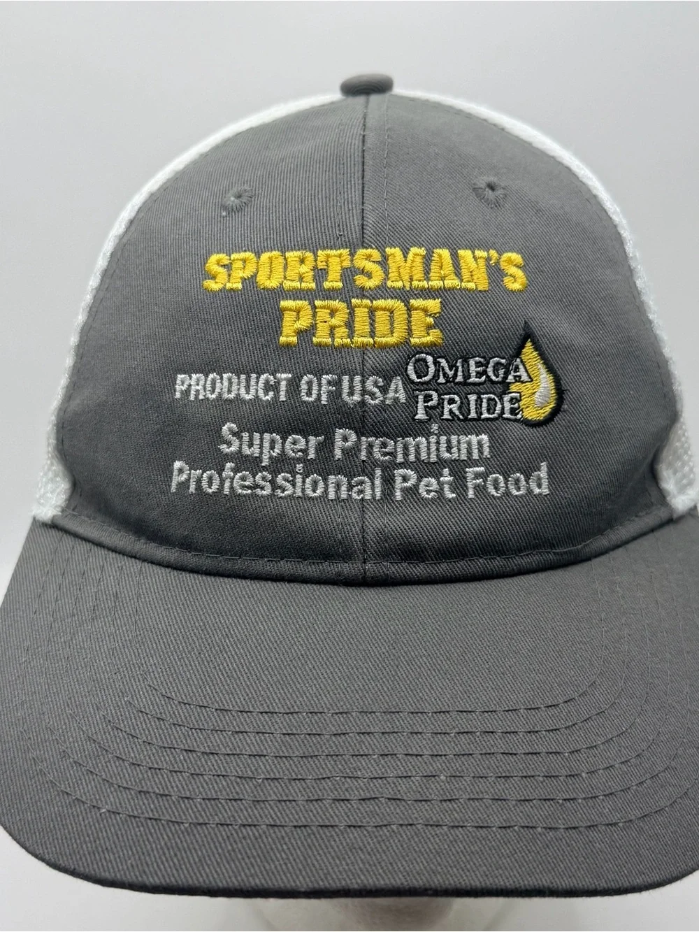 Sportsman Pride Pet Food Trucker Hat Gray Mesh Adjustable SnapBack Promo Cap